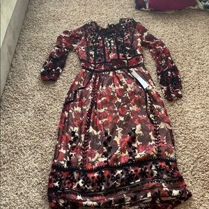 Floral long sleeve dress